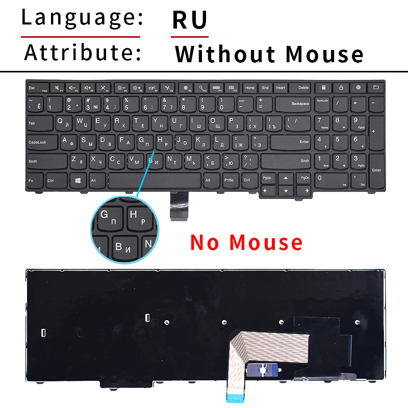 Verlicht Toetsenbord Voor Lenovo Thinkpad T540 T 540P T550 T560 P 50S L540 L560 L570 L540 W540 W541 W 550S E540 E531 Notebook Toetsenbord: GOLD