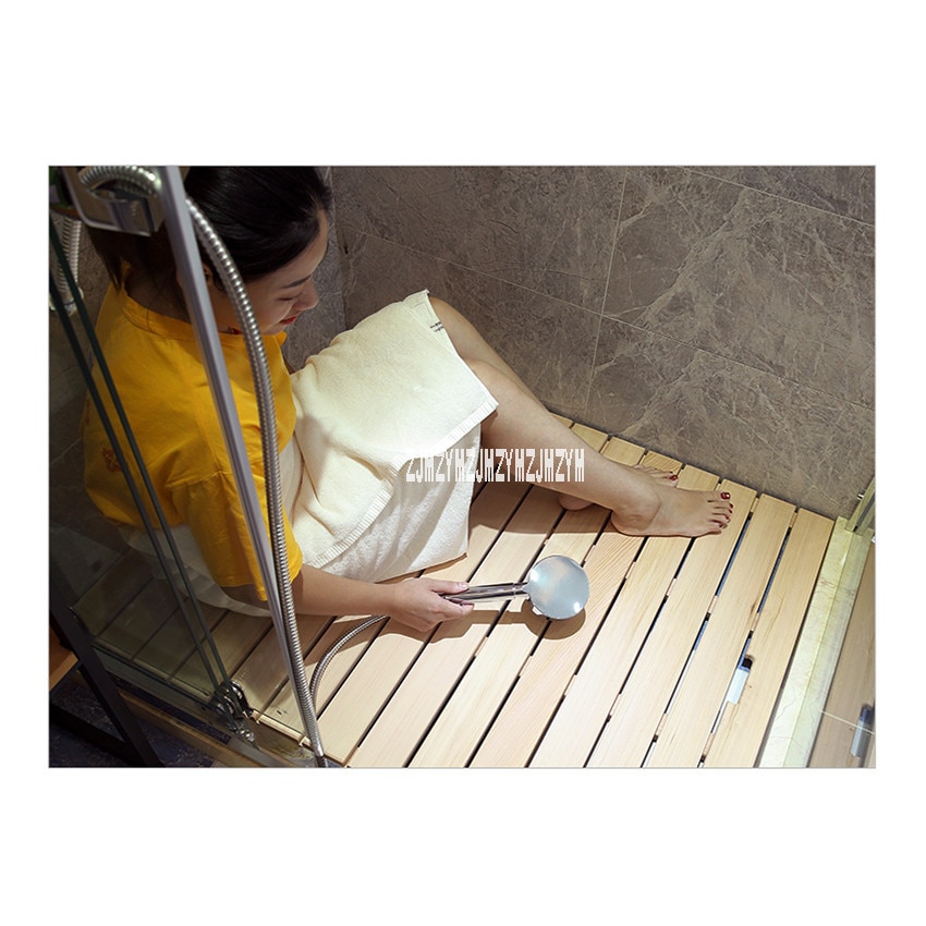 Alfombra de madera para baño, tapete para ducha resistente al moho antideslizante, 001