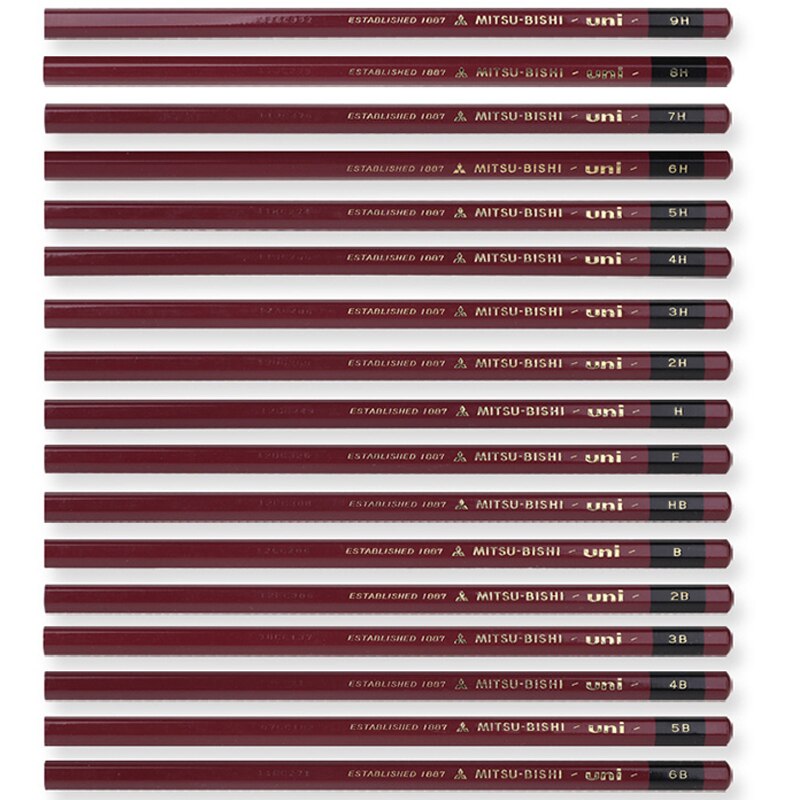 Uni 1887 Geavanceerde Hout Potlood Hardheid Test Potlood Tekening Potlood HI-UNI 1Pcs