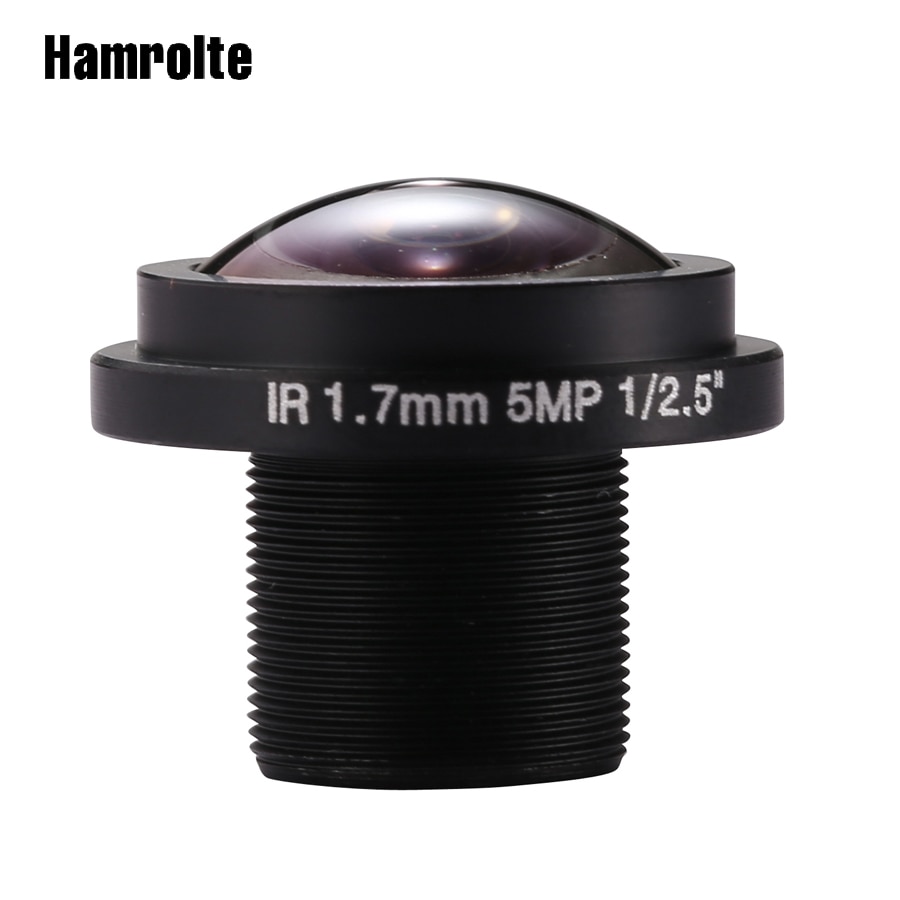 Hamrolte CCTV Lens 1/2. 5 &quot;M12 MTV Mount 5MP Hoge Resolutie 1.7mm Fish Eye Panaromic Groothoek IR HD Security Camera Lens