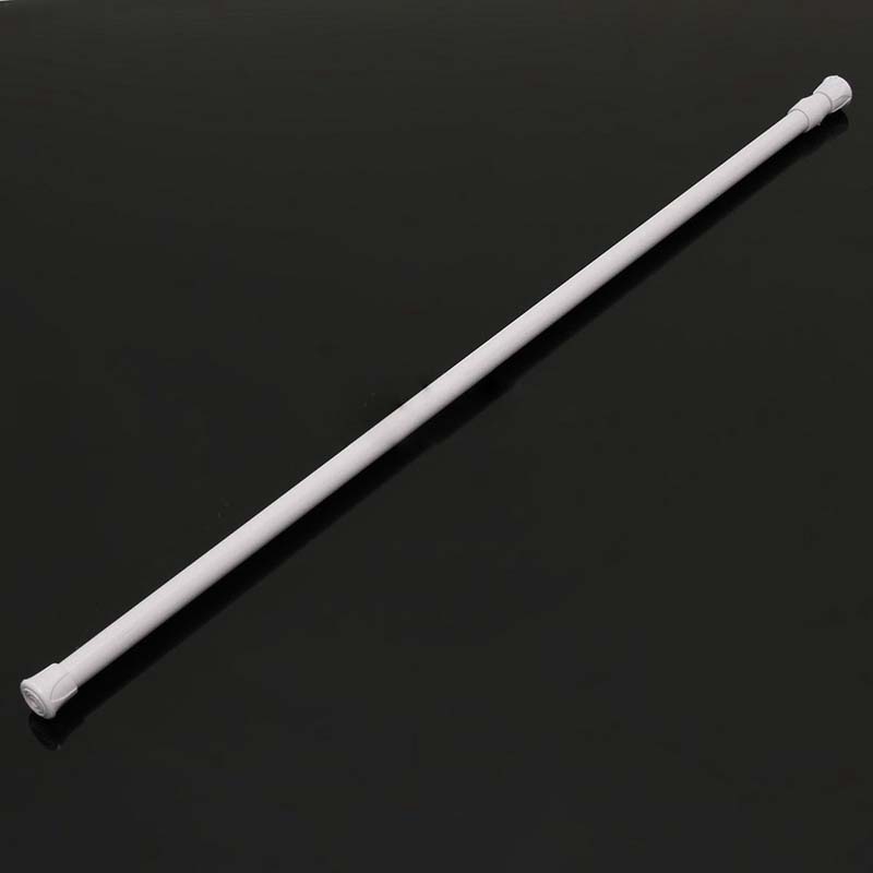 MOOL 3X Spring Loaded Extendable Telescopic Net Voile Tension Curtain Rail Pole Rod Rods White 60 x 110cm
