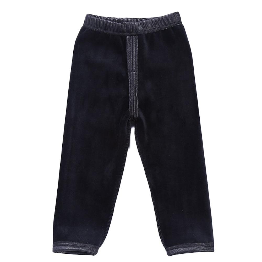 Tjejer faux pu tjocka fleeceleggings tjejer barn resår i midjan varmt läder tjejer söta svarta röda barn barn snygga leggings