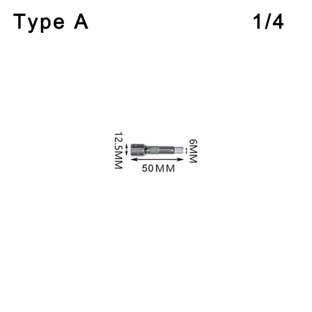 Socket Ratchet Wrench Extension Bar 1/4 3/8 1/2 50 75 100 125 150 250mm Connecting Rod Socket Wrench Extender Long Bar Sleeve: Type A