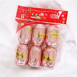 Ballon à feuille multicolore pour fête d'anniversaire mariage, banderole à Ballon multicolore 5mm x 10m 6 pièces: rose goldA