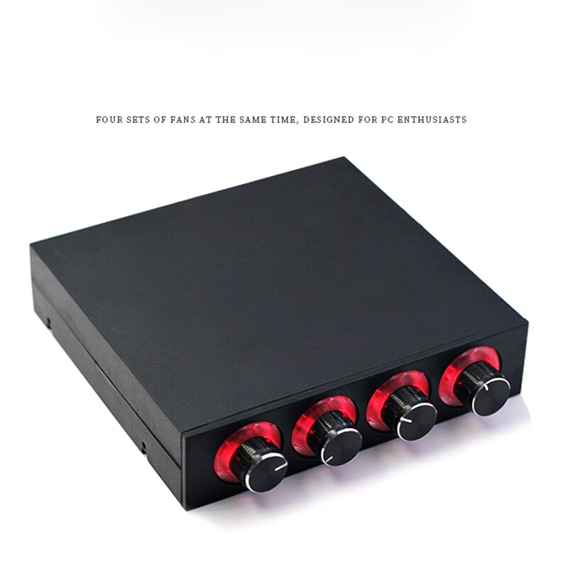Contrôleur de vitesse du ventilateur 4 canaux avec commandes de LED jusqu'à 4 jeux de ventilateurs d'ordinateur PC contrôleur GDT et CPU HDD VGA