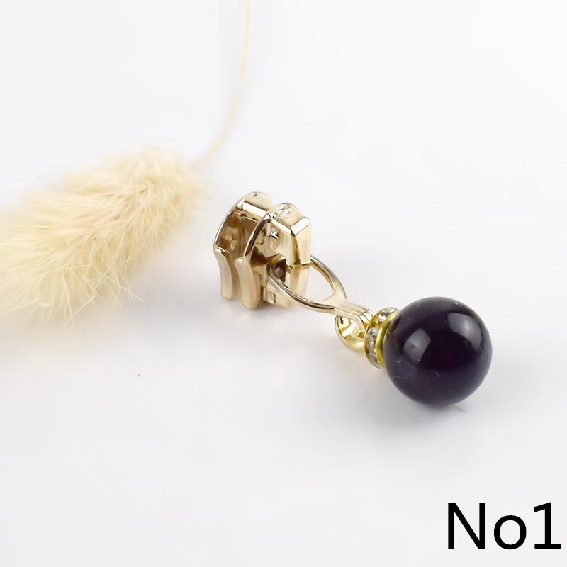 10pcs Meetee 3# Pearl Puller Zinc Zipper Slider for Metal Zippers DIY Bag Costume Decoration Zip Silder Head Sewing Accessories: 1