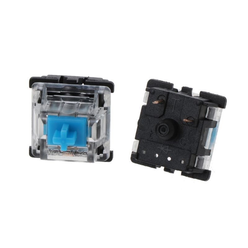 Mechanical Keyboard Gateron MX 3 Pin Blue Switch Transparent Case 10Pcs