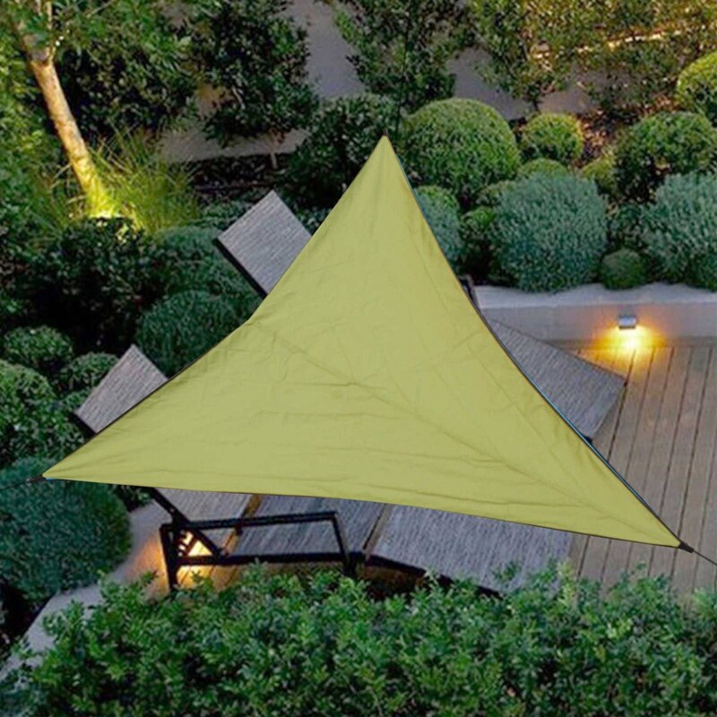 3X3X Waterproof Triple-cornered Sun Shelter Awning Parasol Outdoor Canopy Garden Patio Shade Sail Cloth: Light Green