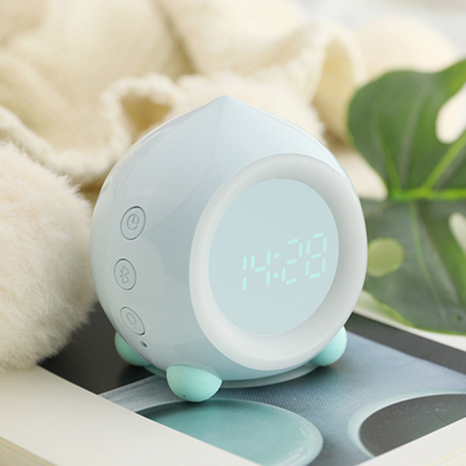 Bonito despertador multifunción Led con Bluetooth, luz de sonido para niños, estudiantes, Regular, sueño, aplicación de Reloj de escritorio, ajuste inteligente
