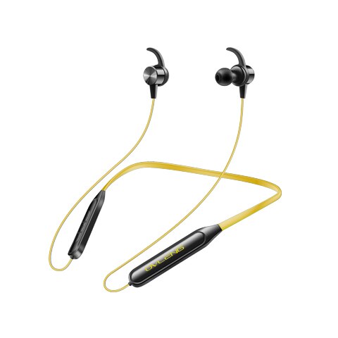OVLENG S18 Wireless Bluetooth Earphones Sport Neckband Magnetic Earbuds Microphone Handsfree Stereo Bass Waterproof Earphone: YELLOW