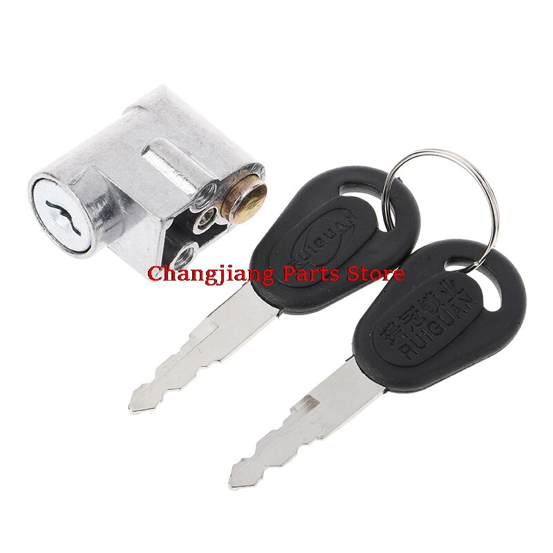 1Pc Contactslot Batterij Safety Pack Box Lock + 2 Sleutel Voor Motorfiets Elektrische Fiets Scooter E-fiets
