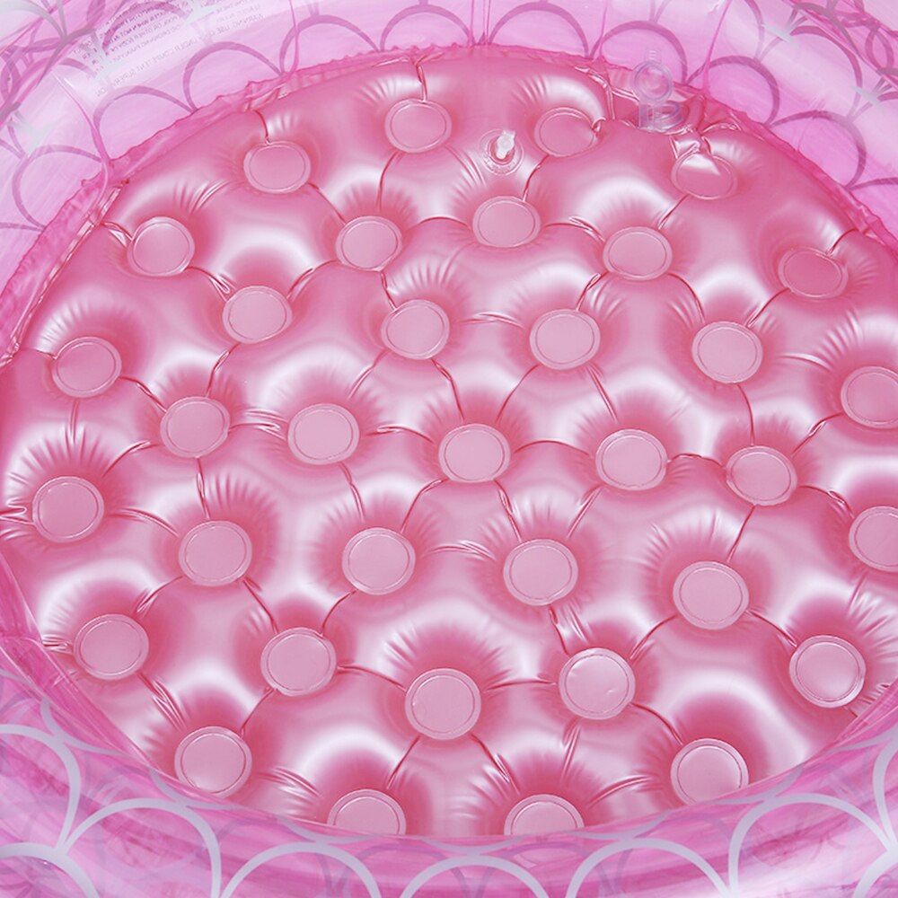 Pink lovely Mermaid shaped plastic inflatable swimming pool children's indoor ocean ball pool children's birthday