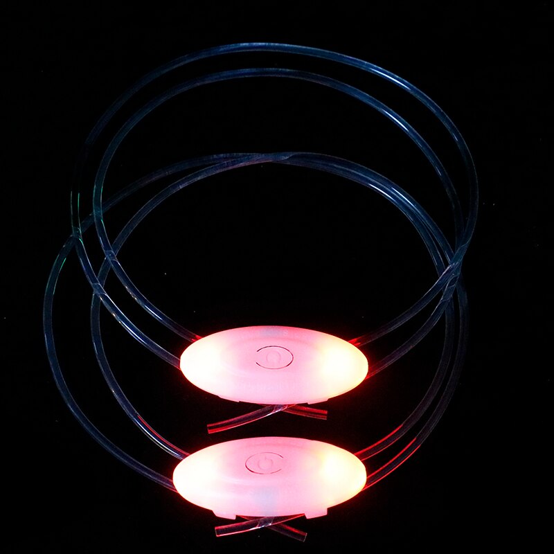 Colorful LED Flash Light Shoe Laces Party Disco Shoes Strap Glow Stick Shoelaces: RD