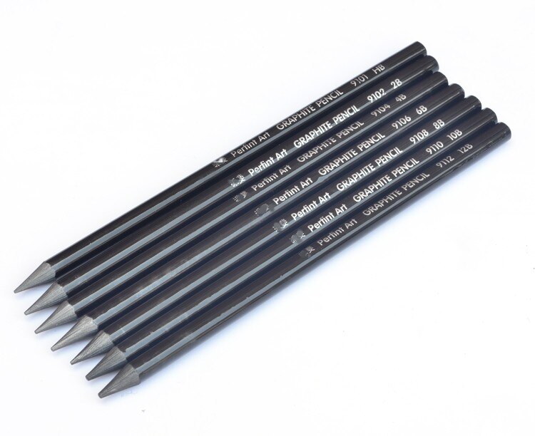 7 PCS WOODLESS GRAPHITE PENCIL 12B 10B 8B 6B 4B 2B HB SKETCH