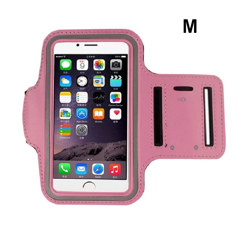 Funda de teléfono con banda para el brazo para correr, 5-7 pulgadas, para iPhone 12, 11 Pro, Max, X, XR, 6, 7, 8 Plus, Samsung S20 Plus, Note 20, A51, A50: M Pink