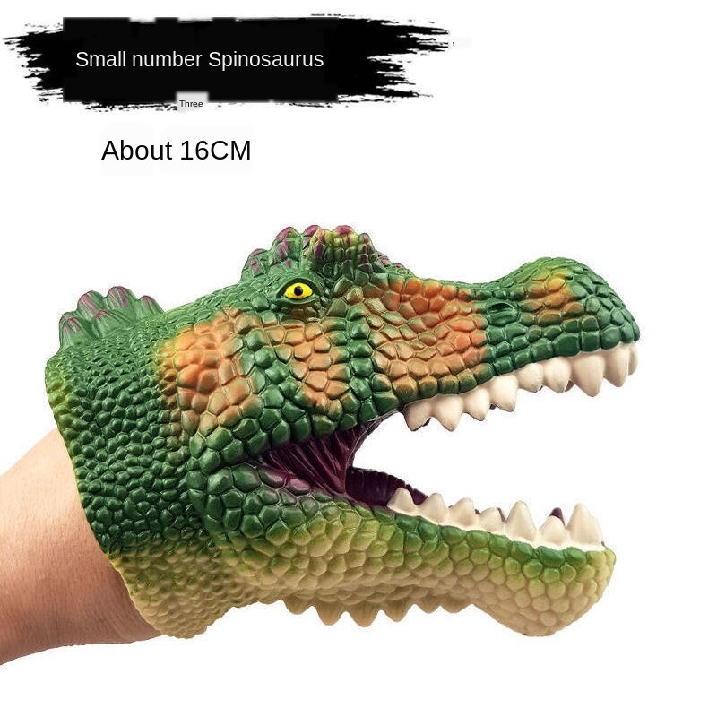 Dinosaur Hand Puppet Soft Vinyl Rubber Animal Head Hand Puppet Figure Toys Gloves For Children Model kids puppets: 7