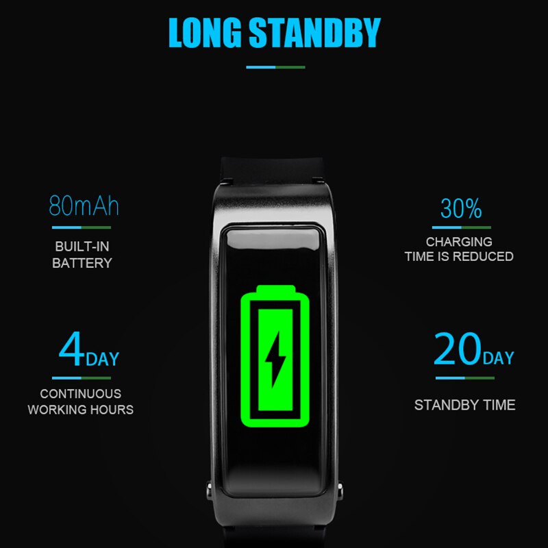 2 in 1 slimme armband met bluetooth oordopjes hartslagmeter sporthorloge  nd998