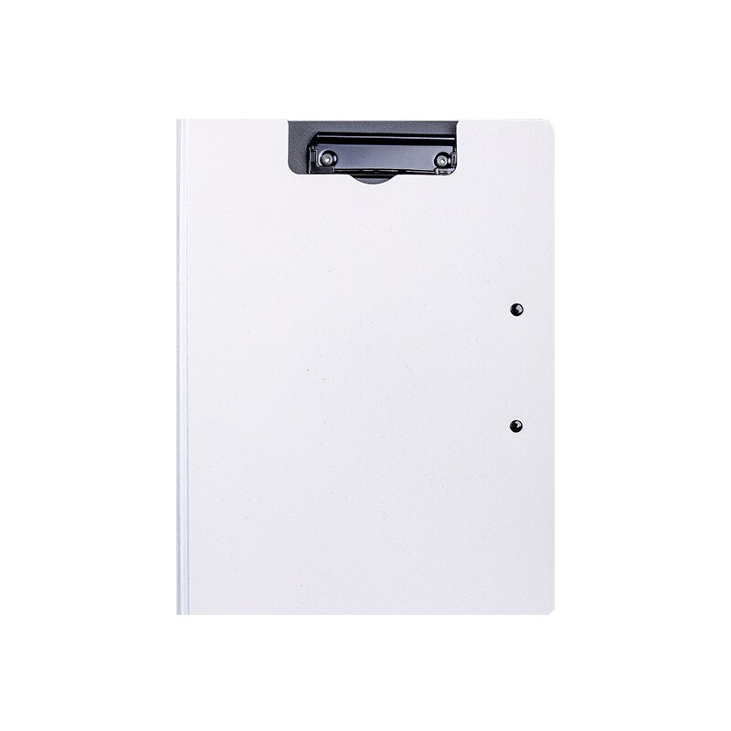 A4 File Folder Clipboard Writing Pad Memo Clip Board Double Clips Test Paper Storage Organizer School Supplies Office Stationary: white