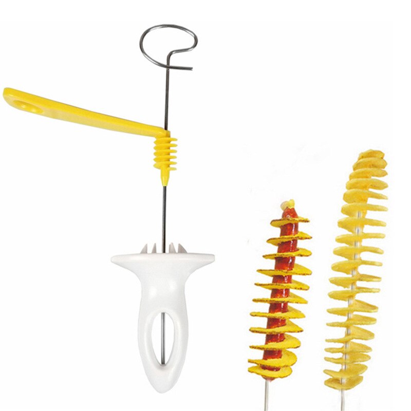 Rvs Tornado Aardappel Spiraal Slicer Handheld Plantaardige Spiralizer Spiraal Aardappel Cutter Keuken Gadgets