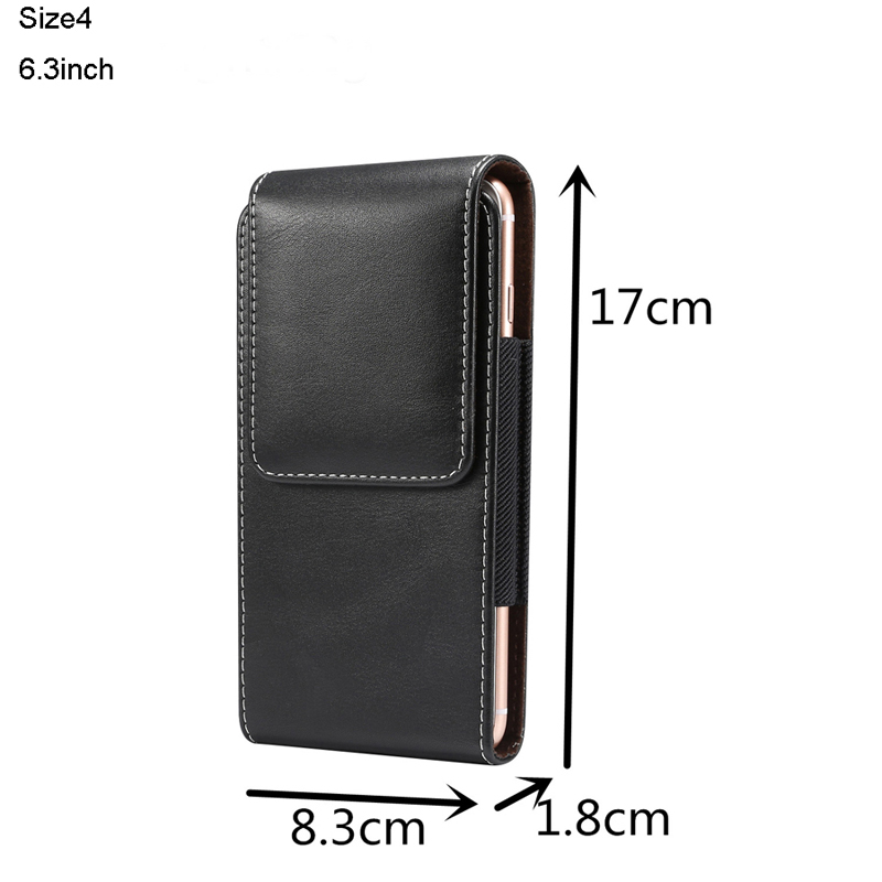 Mode Universal 4.7-6.9 inch Taille Packs Kleine Telefoon Pouch Holster Case PU Lederen Fanny Pack Casual Riem Clip tas: size 4