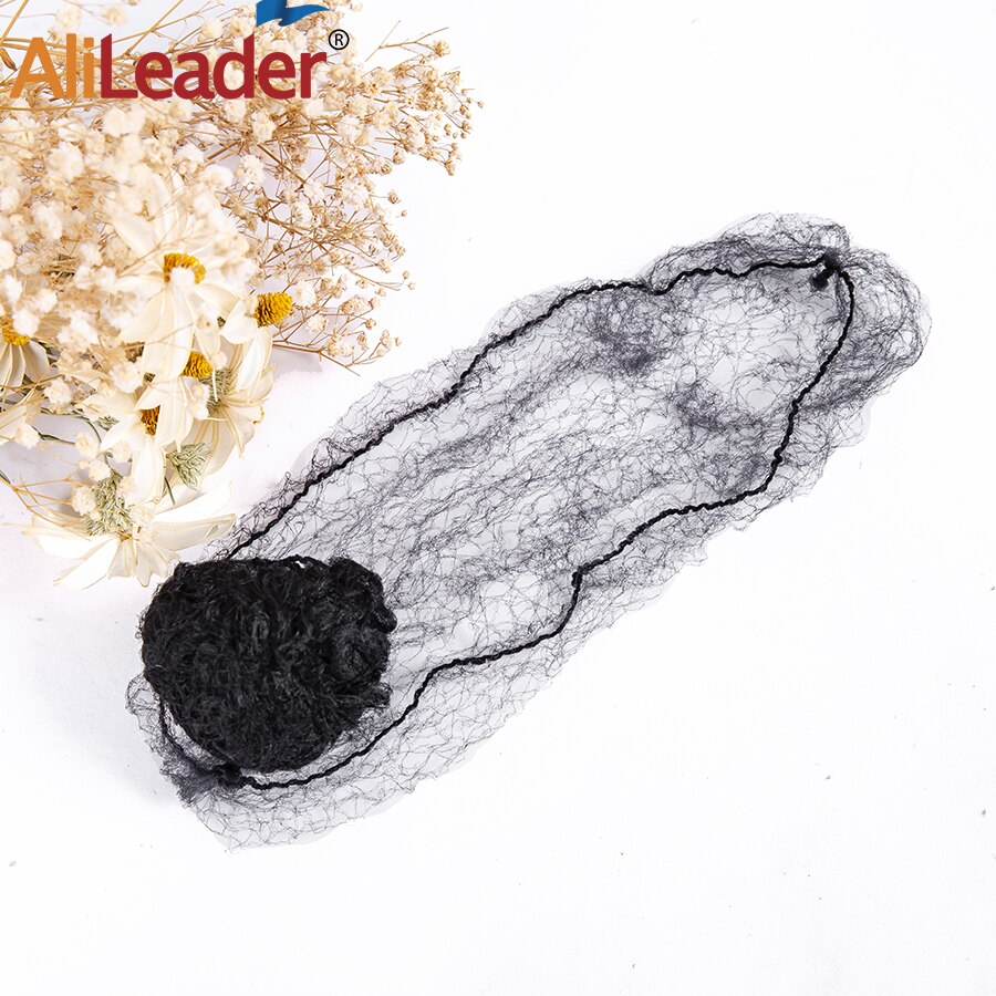 14/20/24Inch Durable Nylon Hair Net For Hair Bun Hair Hairstyle Tool Black Invisible Elastic Edge Mesh Hair Styling Hairnets