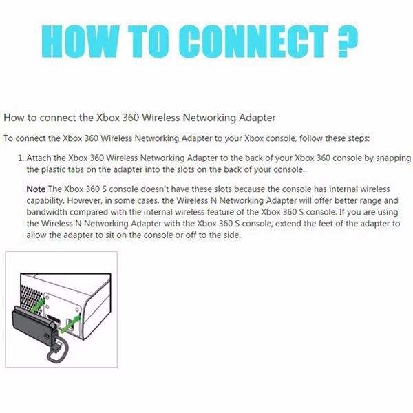 För xbox 360 wifi trådlös nätverksadapter a/b/g & n nätverksadapter med dubbel antenn för xbox 360