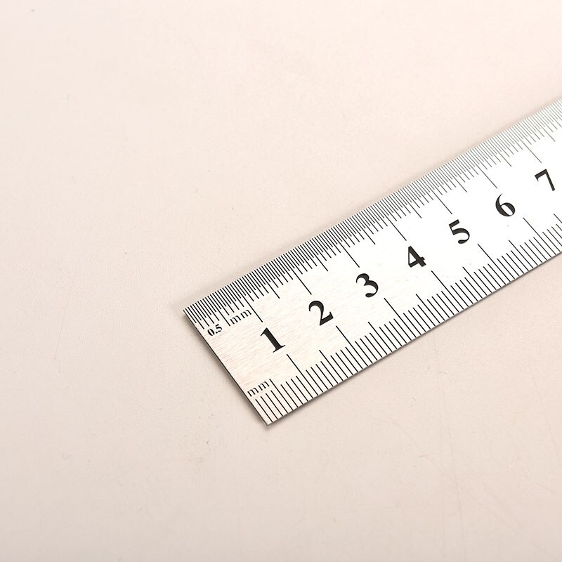 Regla recta de Metal para costura, 30cm, regla de precisión, regla de doble cara
