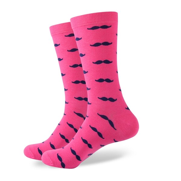 Chaussettes moustache en coton peigné pour hommes 9 styles taille américaine (7.5-12): 395