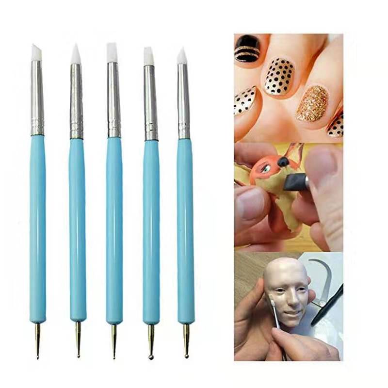 Polymer Clay Tool 4pcs/set Stainless Steel BJD Molding Ball Stylus Paper Flower Petal Make pottery tools: 4set