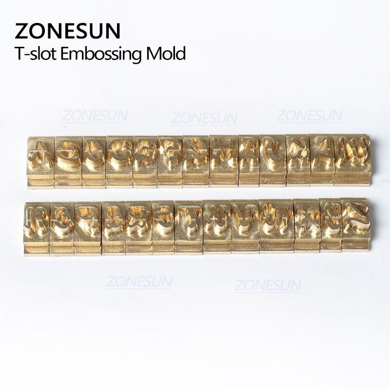 ZONESUN 5/7/10cm T-slot Alphabet Numbers Symbol Leather Stamping Cold Press Tool Brand Iron Custom Initial Mould Embossing Mold