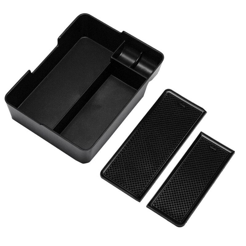 soporte de gafas de sol para Tesla Model 3 organizador de apoyabrazos central Insert Abs negro bandeja de materiales