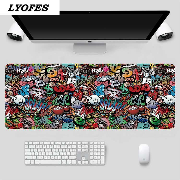 Office Mouse Pad Gamer Mousepad Gaming Large 80x30cm Computer Keyboard Mat for Mouse Deskpad for PC Desk Mats for Mice Carpet L1: 800x300x2mm 1