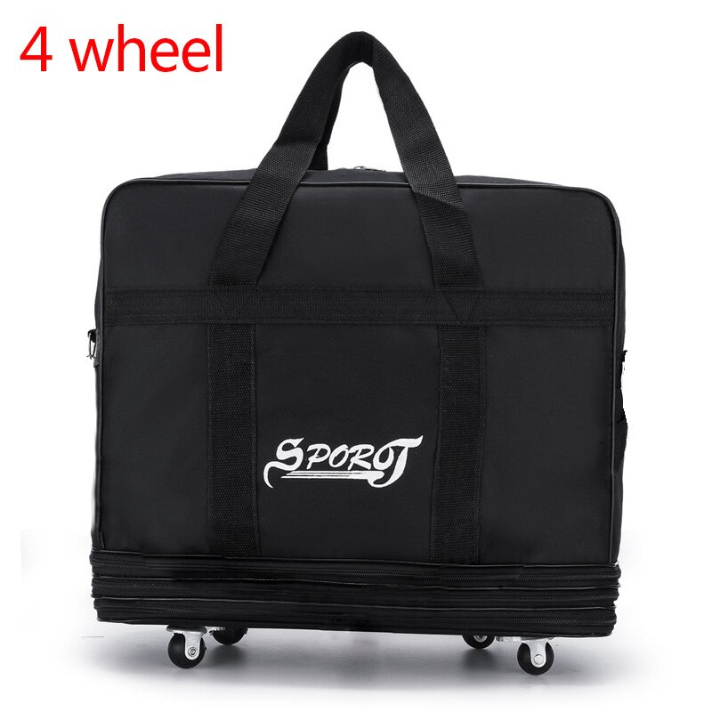 Grote Capaciteit Spinner Bagage Waterdicht Mannen Vrouwen Oxford Trolley Case Black Reistas 27 34 Inch Rolling Bagage XA544F: Black 27