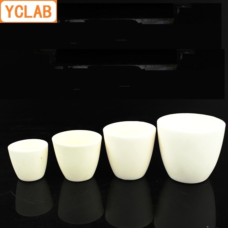 Crisol de corindón YCLAB de 8mL y 10mL con tapa o sin tapa alúmina resistencia a altas temperaturas equipo de química de laboratorio