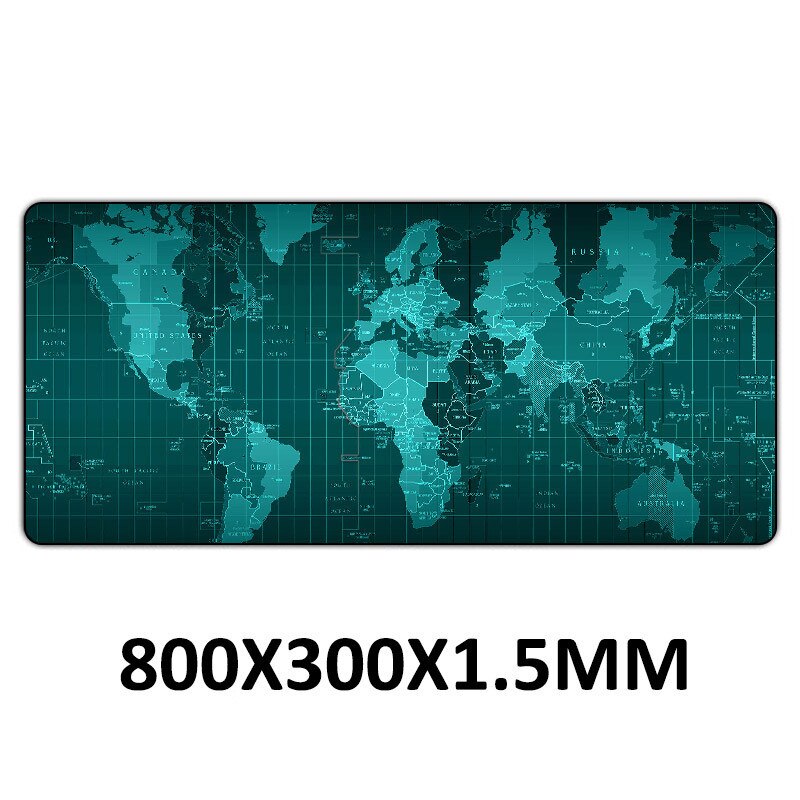 World Map Mouse Pad Rubber Mouse Mat Large Gaming Mousepad Gamer Speed XXL Anti-slip Locking Edge Desk Map Pad For PC Keyboard: 07