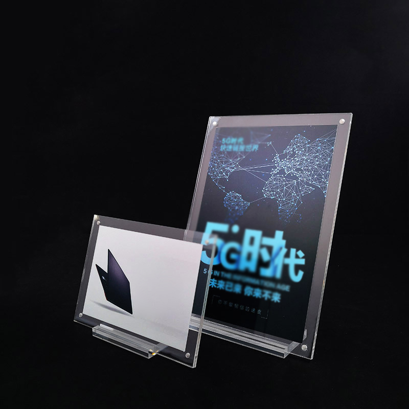 Cadre d'affichage de bureau en acrylique, cadre Photo Transparent, présentoir d'affiches, cartes postales, certificats, étiquettes de prix, cadre d'affichage
