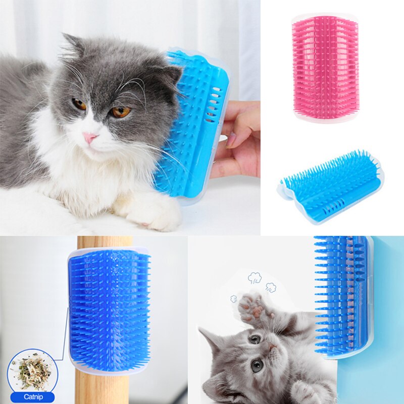 Katten Borstel Hoek Kat Kam Massage Self Groomer Borstel Kat Wrijft Het Gezicht Met Een Kriebelend Kam Kat Huisdier producten Voor Katten Borstel