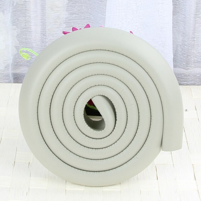 2m babyveiligheidsbeschermingshoekbeschermers babybescherming meubelhoeken zachte verdikking beschermstrip tafel bureau randbeschermer: Grijs