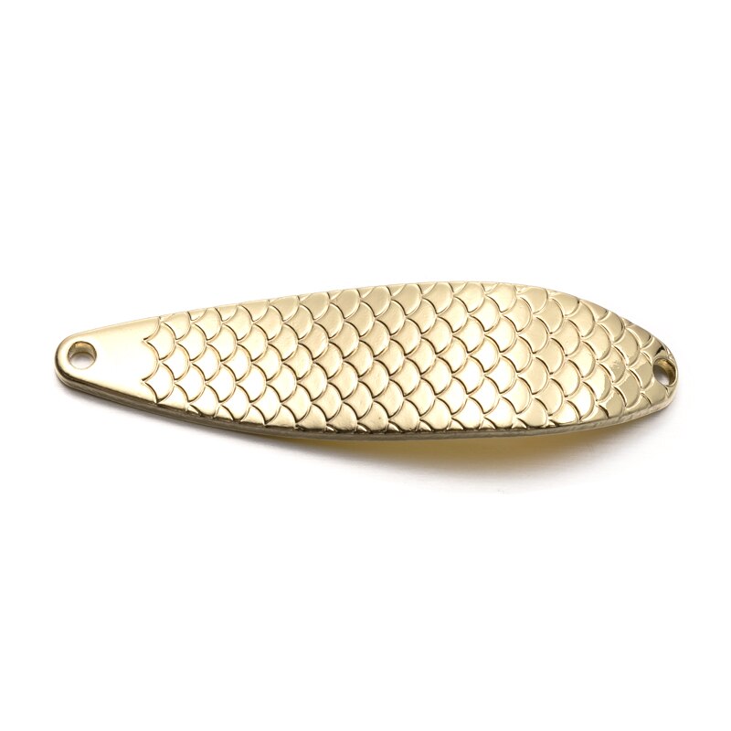 Lthtug 10g 18g maalaamaton iso lusikka syötti tee itse kalastus viehe ympäristönsuojelu kupari aihio metalli lusikat hauen lohi spinner: Kultainen ei koukkua / 18g