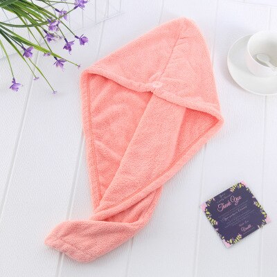 Femmes natation serviette 1PC cheveux séchage enveloppement filles dame de natation serviette séchage rapide chapeau chapeau Turban peignoir casquette de bain outils: pink