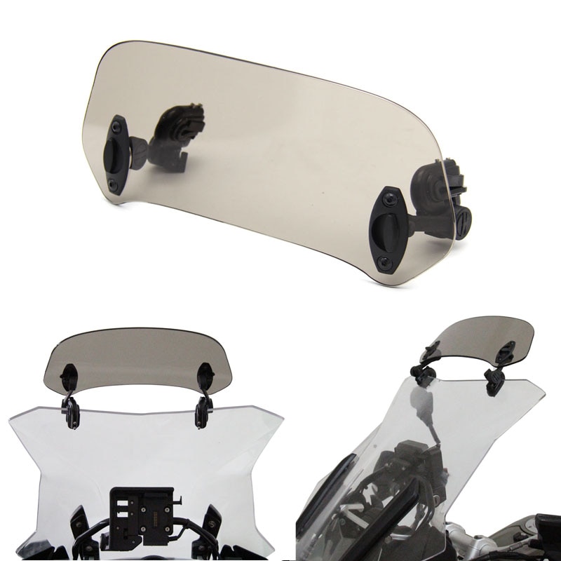 Motorcycle Adjustable Windshields Extension Windscreen Spoiler Wind Deflector Protection For BMW R1200GS F800GS F650GS G310GS