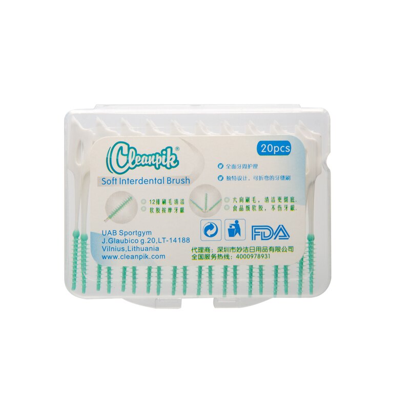 20PCS GUM Soft Picks Interdental Brushes With Portable Packaging Teeth Clean Toothpick Flosser Tool K2Ps: Default Title