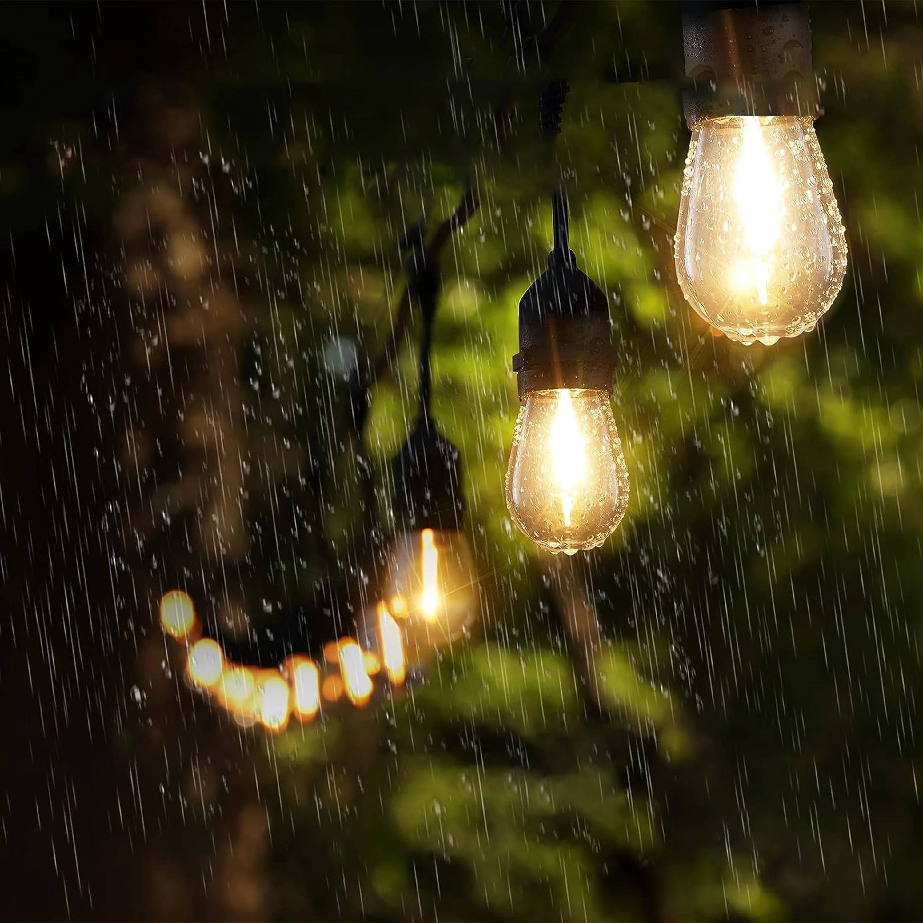 Tira de luces LED S14 para exteriores, bombillas impermeables de grado comercial, 10m, 20m, 30m, conectables, para jardín, vacaciones y bodas