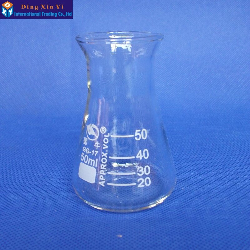 1PC glass conical flask Glass Erlenmeyer Flask 50ml Laboratory Glassware
