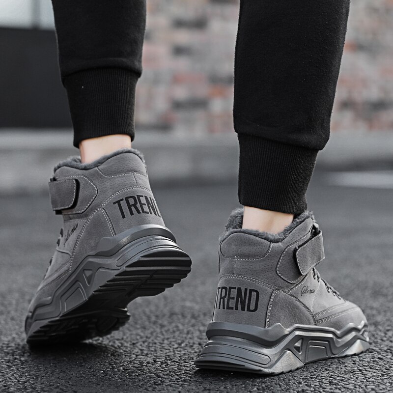 Sapatos masculinos inverno tênis com pele quente sapatos de neve plataforma de alta qualidade dos homens casual moda confortável sapatos zapatos de hombre