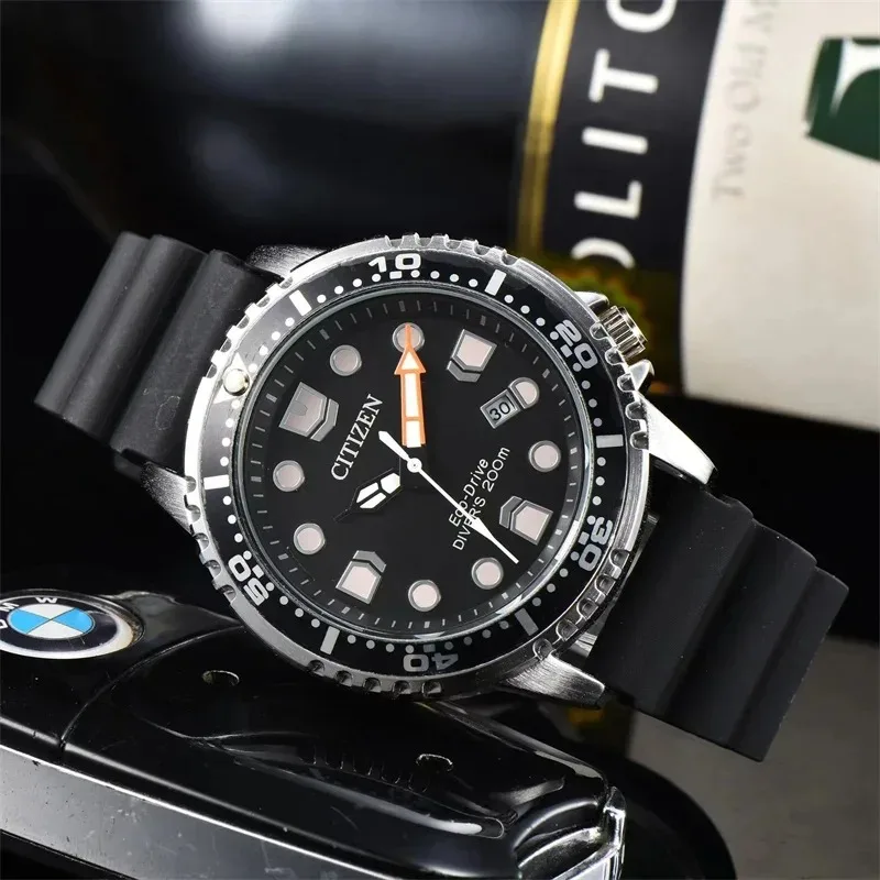 Citizen Men's Watch Luxury Brand Promaster Diver Series Eco-Drive Quartz WristwatchesThree-Pin Calendar Tape Watches: BRONZE