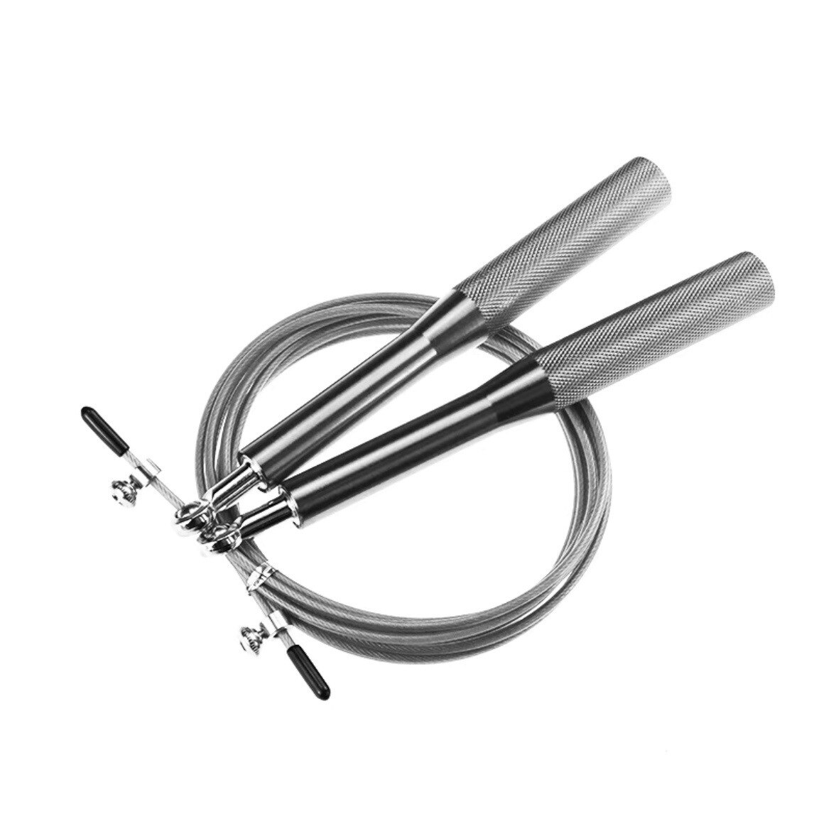 Crossfit Speed Jump Rope corda per saltare professionale per MMA Boxing Fitness salta allenamento allenamento con borsa per il trasporto cavo di ricambio: R1-Grey