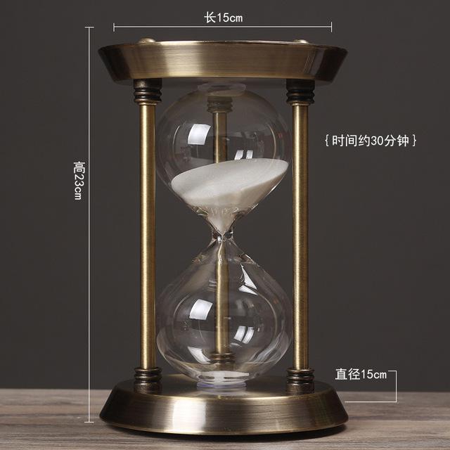 Retro metal timeglas sand timer metal timeglas sand timer glas timer sandglas en times glas vintage stueindretning: 30 min