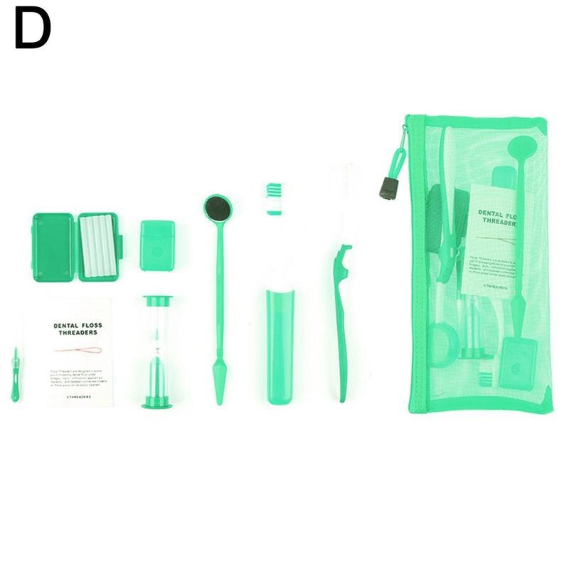 Care Kit Tandheelkundige Tand Orthodontische Kits Whitening Tool Interdentale Kit Puller Care Floss Wax Suite Tandenborstel Borstel O3r2: D