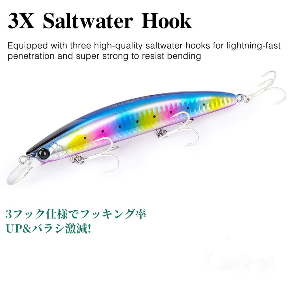 13cm 23g Fishing Lure Minnow Wobbler Lure Long Cast Deep Diving Floating Jerkbait Artificial Hard Bait Ocean Fishing Bass Bait